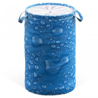 Wäschekorb Tautropfen Blau