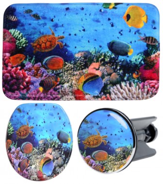 3-teiliges Badezimmer Set Ocean