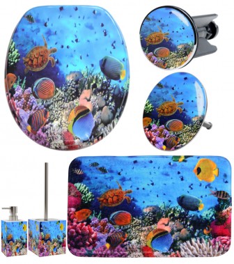 6-teiliges Badezimmer Set Ocean