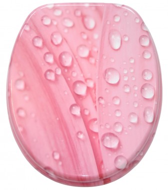 WC-Sitz mit Absenkautomatik Pink Flower - Premium Toilettendeckel direkt vom Hersteller