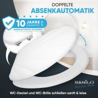 WC-Sitz mit Absenkautomatik Muschel Weiß - Premium Toilettendeckel direkt vom Hersteller