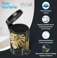 Kosmetikeimer Golden Leaves 3 Liter