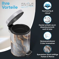 Kosmetikeimer Marmor Abstrakt 3 Liter