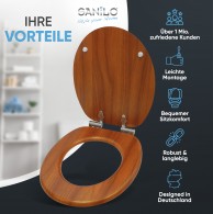 WC-Sitz mit Absenkautomatik Mahagoni - Premium Toilettendeckel direkt vom Hersteller