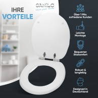 WC-Sitz mit Absenkautomatik Muschel Weiß - Premium Toilettendeckel direkt vom Hersteller