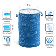 Wäschekorb Tautropfen Blau