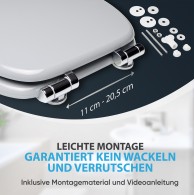 WC-Sitz mit Absenkautomatik Manhattan Grau - Premium Toilettendeckel direkt vom Hersteller