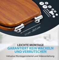 WC-Sitz mit Absenkautomatik Mahagoni - Premium Toilettendeckel direkt vom Hersteller