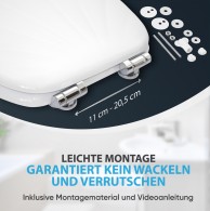 WC-Sitz mit Absenkautomatik Muschel Weiß - Premium Toilettendeckel direkt vom Hersteller