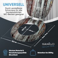 WC-Sitz mit Absenkautomatik Antik - Premium Toilettendeckel direkt vom Hersteller