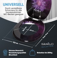 WC-Sitz mit Absenkautomatik Purple Dust - Premium Toilettendeckel direkt vom Hersteller