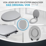 WC-Sitz mit Absenkautomatik Manhattan Grau - Premium Toilettendeckel direkt vom Hersteller