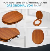 WC-Sitz mit Absenkautomatik Mahagoni - Premium Toilettendeckel direkt vom Hersteller