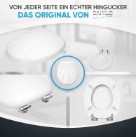 WC-Sitz mit Absenkautomatik Muschel Weiß - Premium Toilettendeckel direkt vom Hersteller