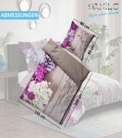 Bettwäsche Flieder 135 x 200 cm