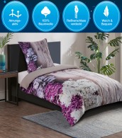 Bettwäsche Flieder 135 x 200 cm