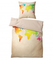 Bettwäsche International Map 135 x 200 cm