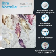 Badematte Federn 53 x 53 cm