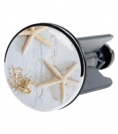 Waschbeckenstöpsel Seesterne Grau