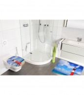 3-teiliges Badezimmer Set Leuchtturm