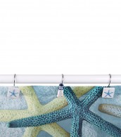 12 Duschvorhangringe Meeresbrise