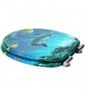 3-teiliges Badezimmer Set Delphin Korallen